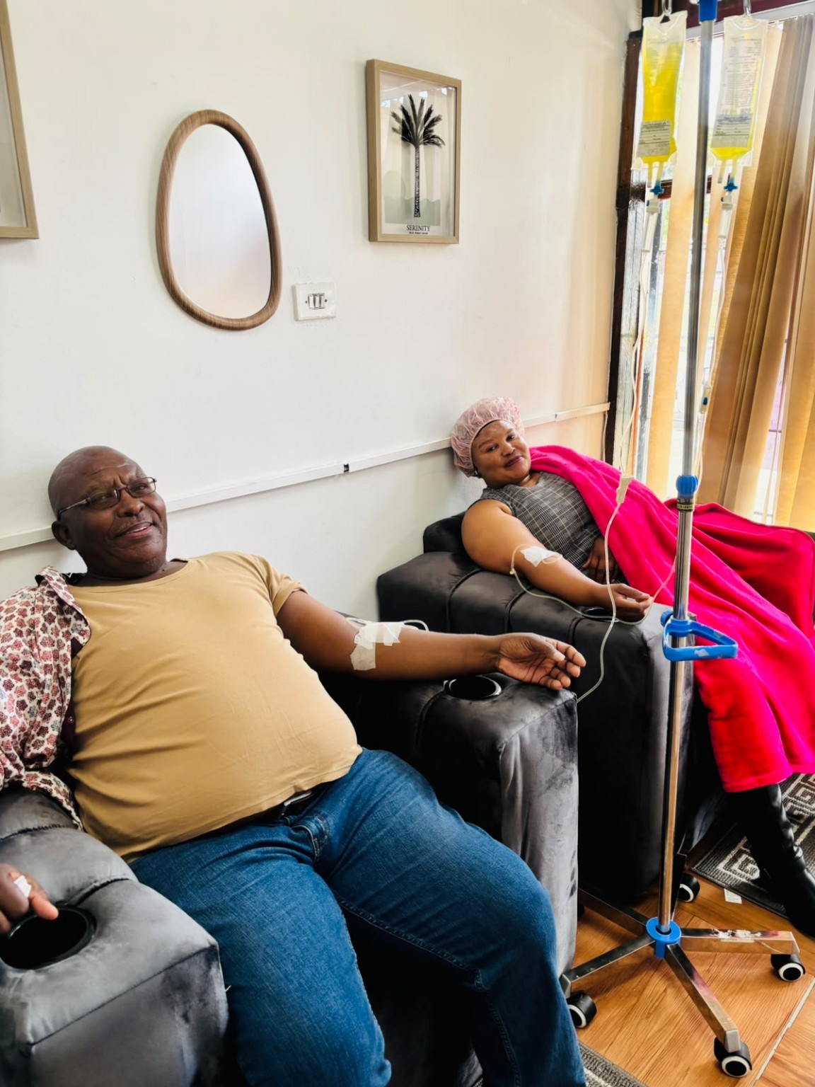 IV drip session at Dr Mat Health and Wellness Centre